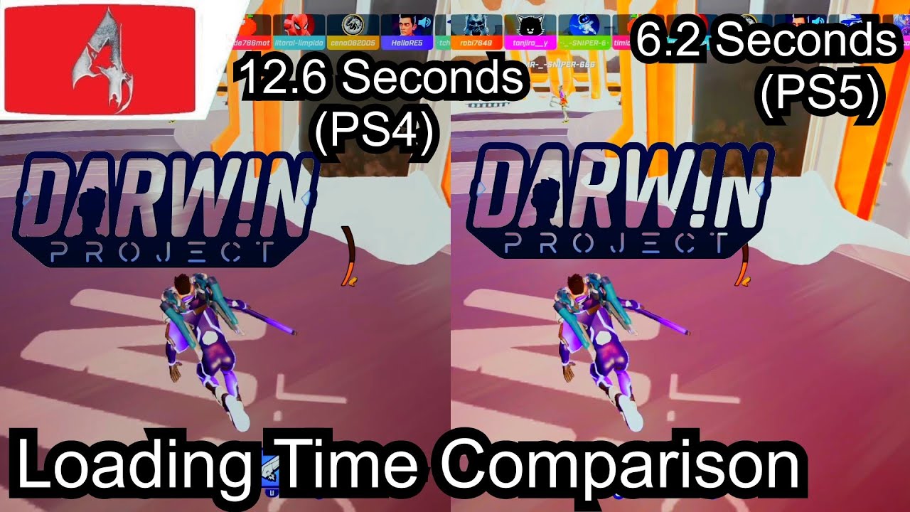 Darwin Project PS4 vs PS5 Backwards Compatible load time Comparisons