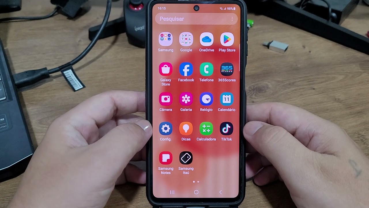 Como ativar ou desativar a digitação por voz no Samsung M53