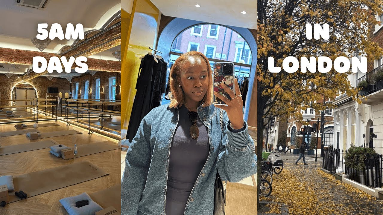 5am days living in london vlog ☕ pilates, what I'm eating, autumn vibes & cozy work days