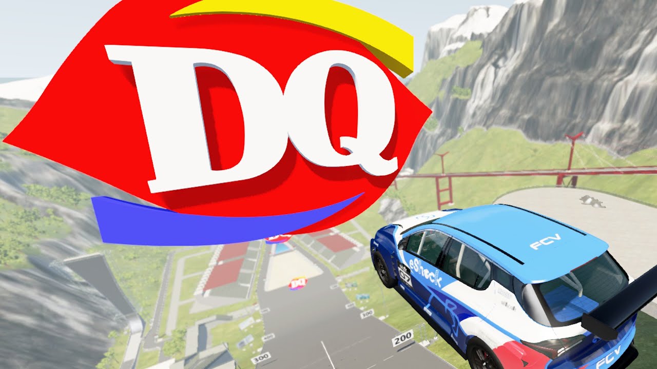 Car Fly Through DAIRY QUEEN Logo - Beamning Drive