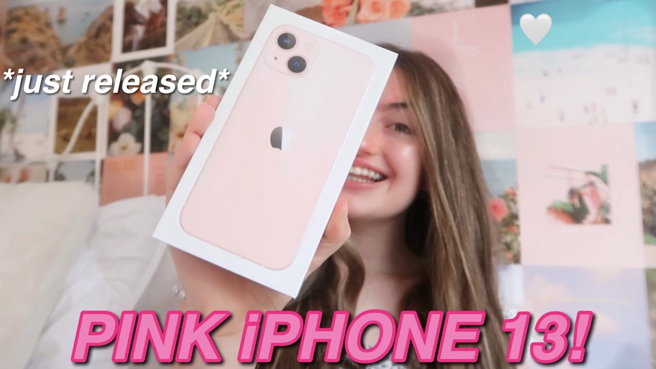 iPHONE 13 UNBOXING & SET UP!! *pink*