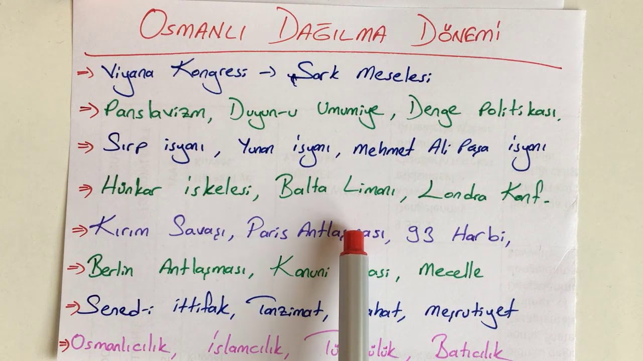 9) Osmanlı Dağılma Dönemi Genel Tekrar | Tyt, Ayt, Kpss Tarih 2024