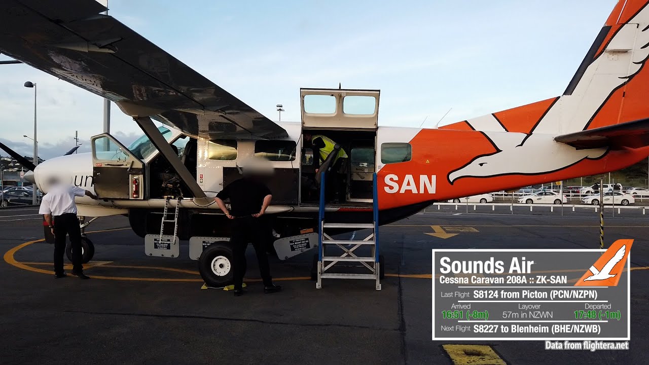 Обзор полёта — Sounds Air Cessna Caravan 208A Пиктон (PCN) — Веллингтон (WLG) #FlightReview