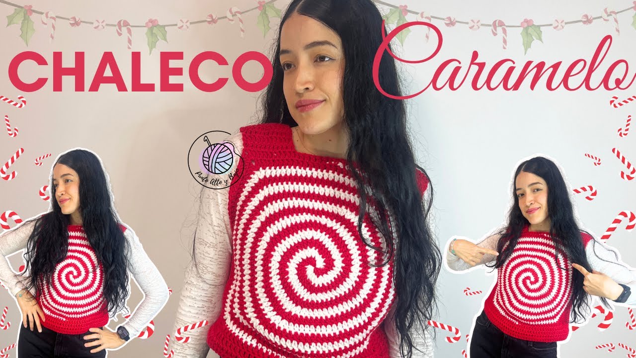 CHALECO TEJIDO PARA NAVIDAD / CHALECO CARAMELO