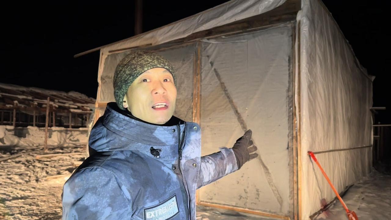 极寒之地搭建野外庇护所，忙活一个星期，今天终于可以搬进去住了