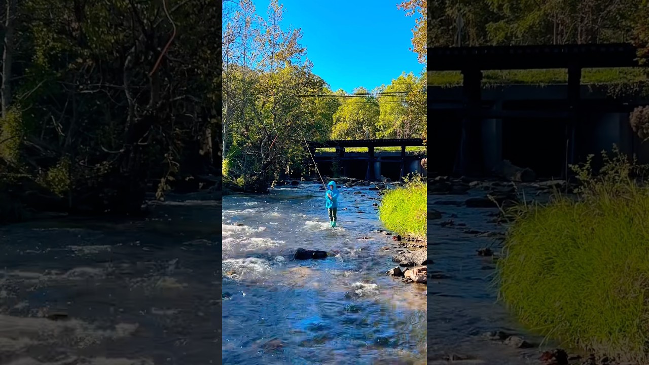 On the Nantahala with G. We tried to time the delayed harvest stocking from the NCDNR.