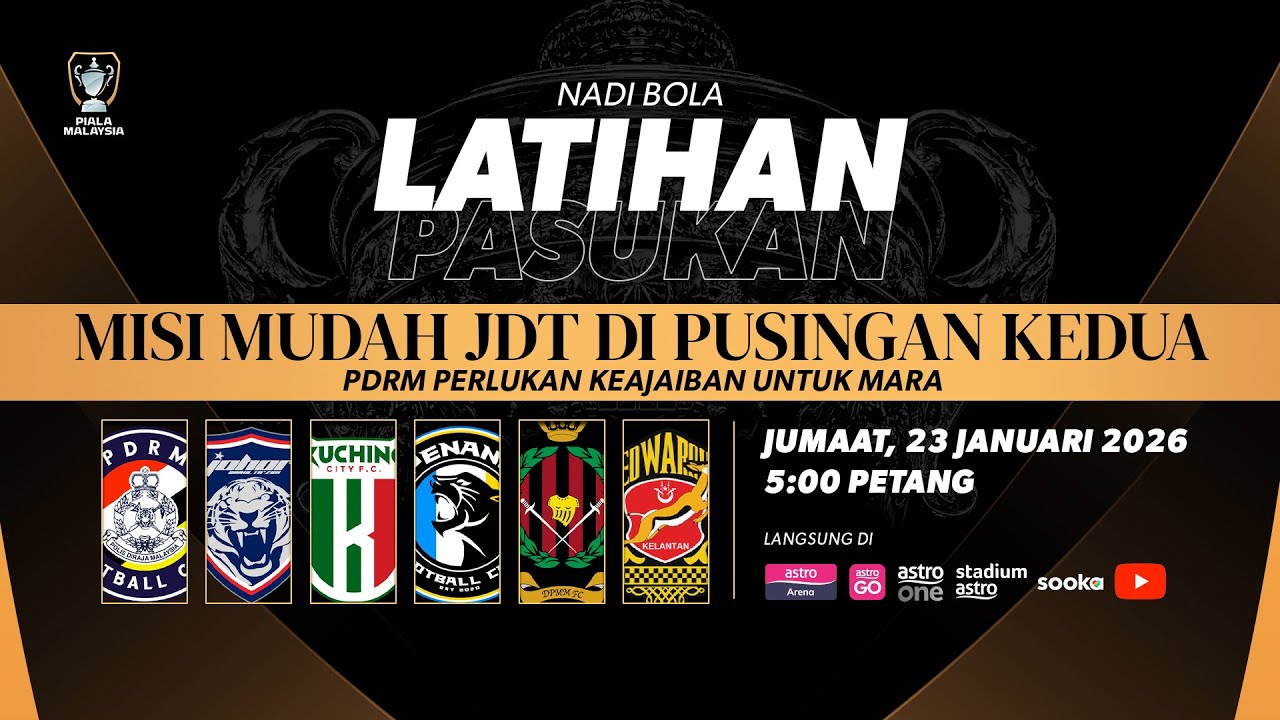 NADI BOLA | Misi mudah JDT ketika PDRM harapkan keajaiban dalam aksi timbal balik Piala Malaysia