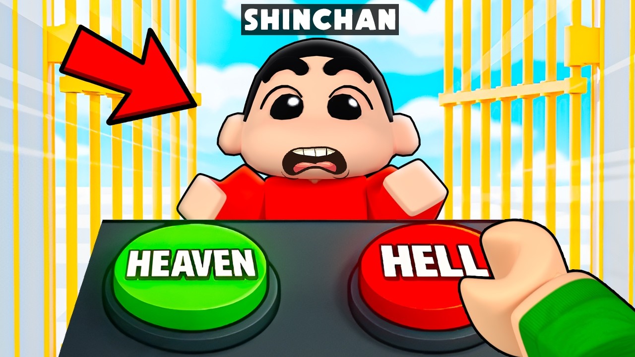 HEAVEN or HELL Challenge With Shinchan in Roblox!!!
