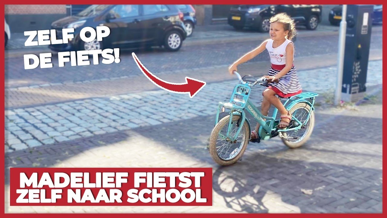 MADELIEF GAAT VOOR HET EERST OP DE FIETS NAAR SCHOOL🚴‍♀️! - #750