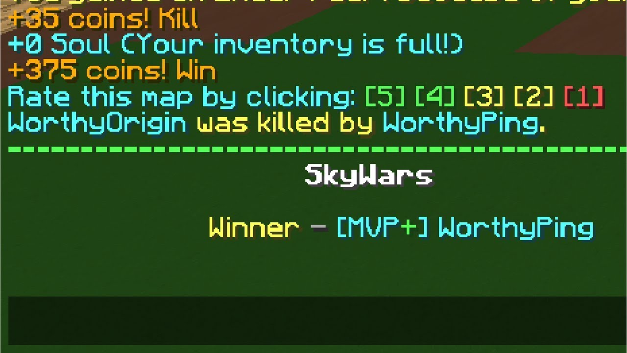 Killing WorthyOrigin in Ranked Skywars