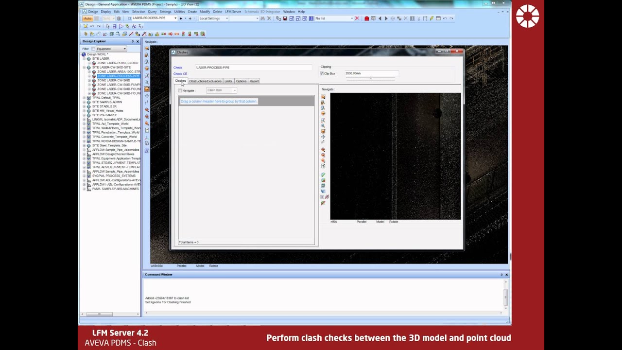LFM Server 4.2 - AVEVA PDMS Clash