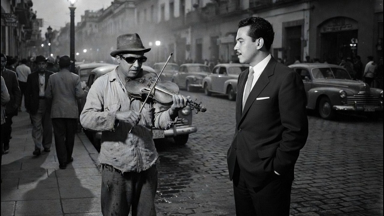 El día que CANTINFLAS se detuvo por un VIOLINISTA CIEGO… y lo que hizo CAMBIÓ su destino