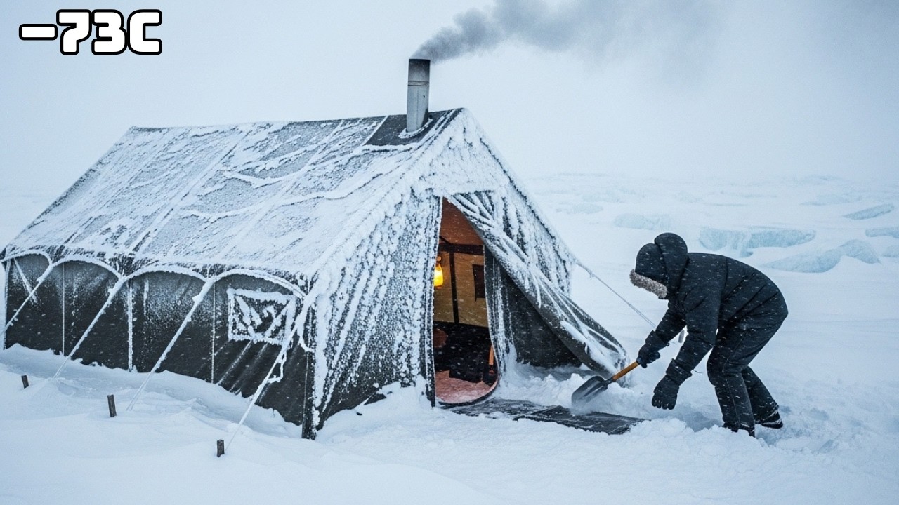 &minus;73&deg;C Arctic Cold Trial | Extreme Hot Tent Camping