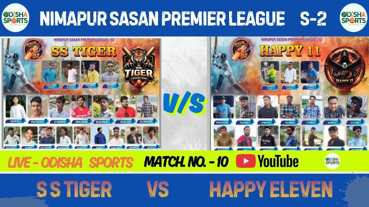 LIVE: SS TIGER VS HAPPY ELEVEN !! NSPL S-2 !! ODISHA SPORTS !!