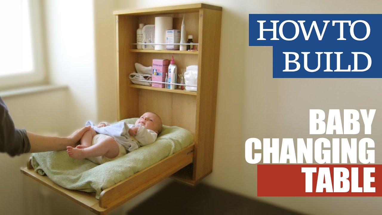 DIY Wall Mounted Foldable Baby Changing Table | Space-Saving Nursery Furniture | Woodworking Plans