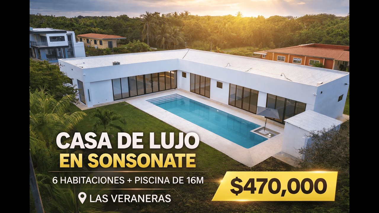 7️⃣ Casa Nueva en Venta en El Salvador 🇸🇻 6 Dormitorios + Parqueo para 6 Autos