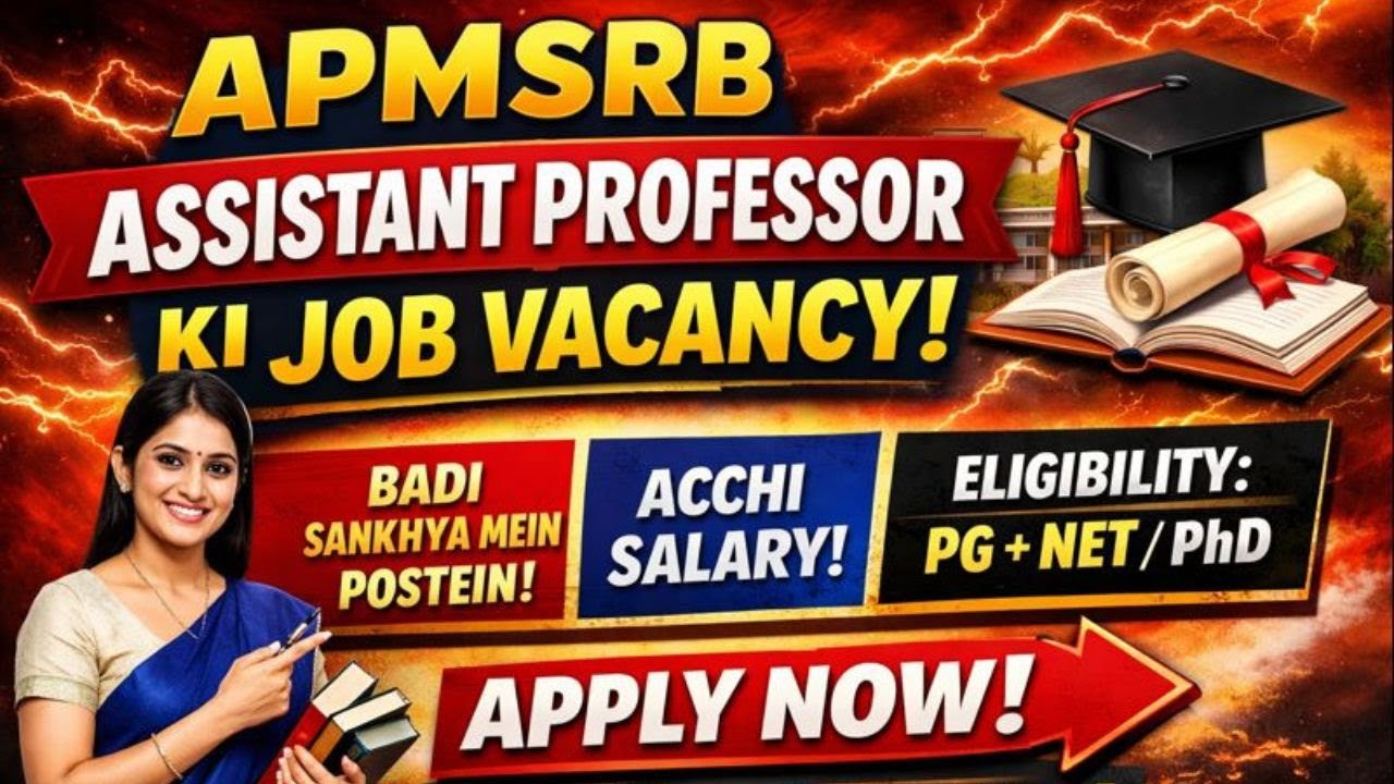 APMSRB Assistant Professor Recruitment 2026 | Apply Online | Salary | Eligibility | Notification Out