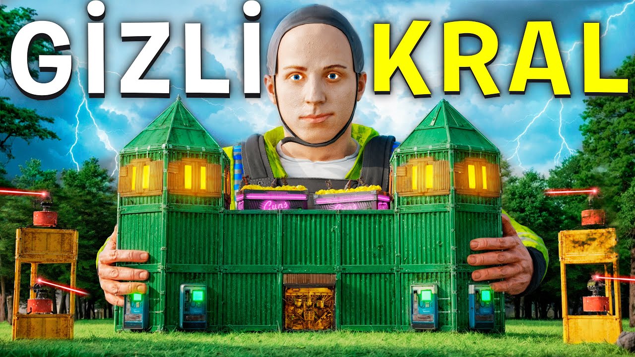 ÂDETA GÖRÜNMEZ EV YAPTIM ! ORMANDAKİ GİZLİ EVDE 48 SAAT YAŞADIM ! Rust Türkçe Solo