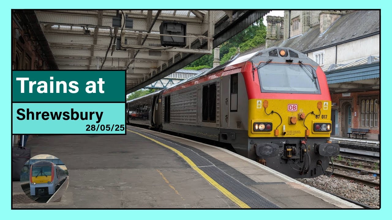 Trains at Shrewsbury (WML) (28/05/25)