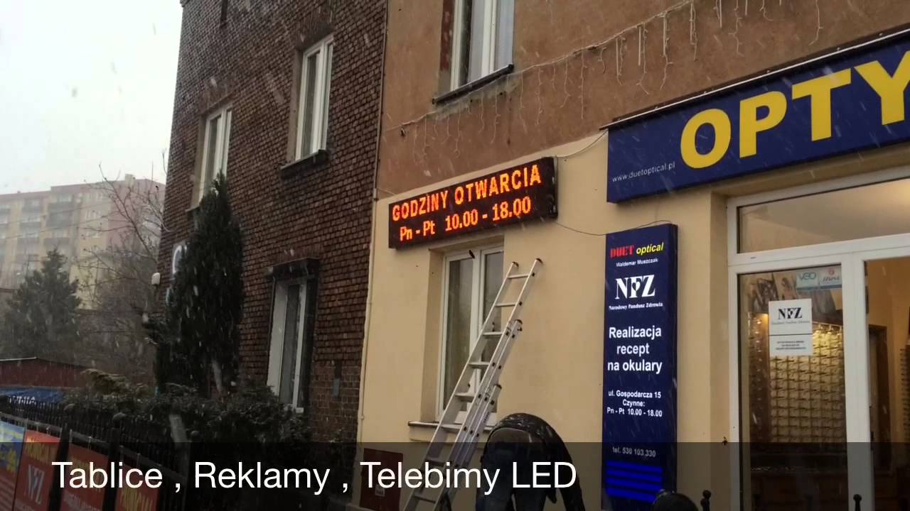 P10 256x48 Czerwona Tablica Wyświetlacz LED www.akb.pl