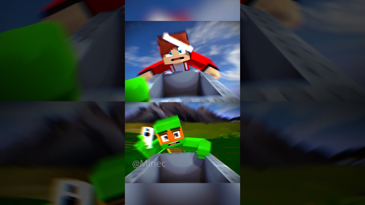 Don't Stop JJ! JJ and Mikey Trolley (Minecraft x Hytale) #hytale #minecraft #jj