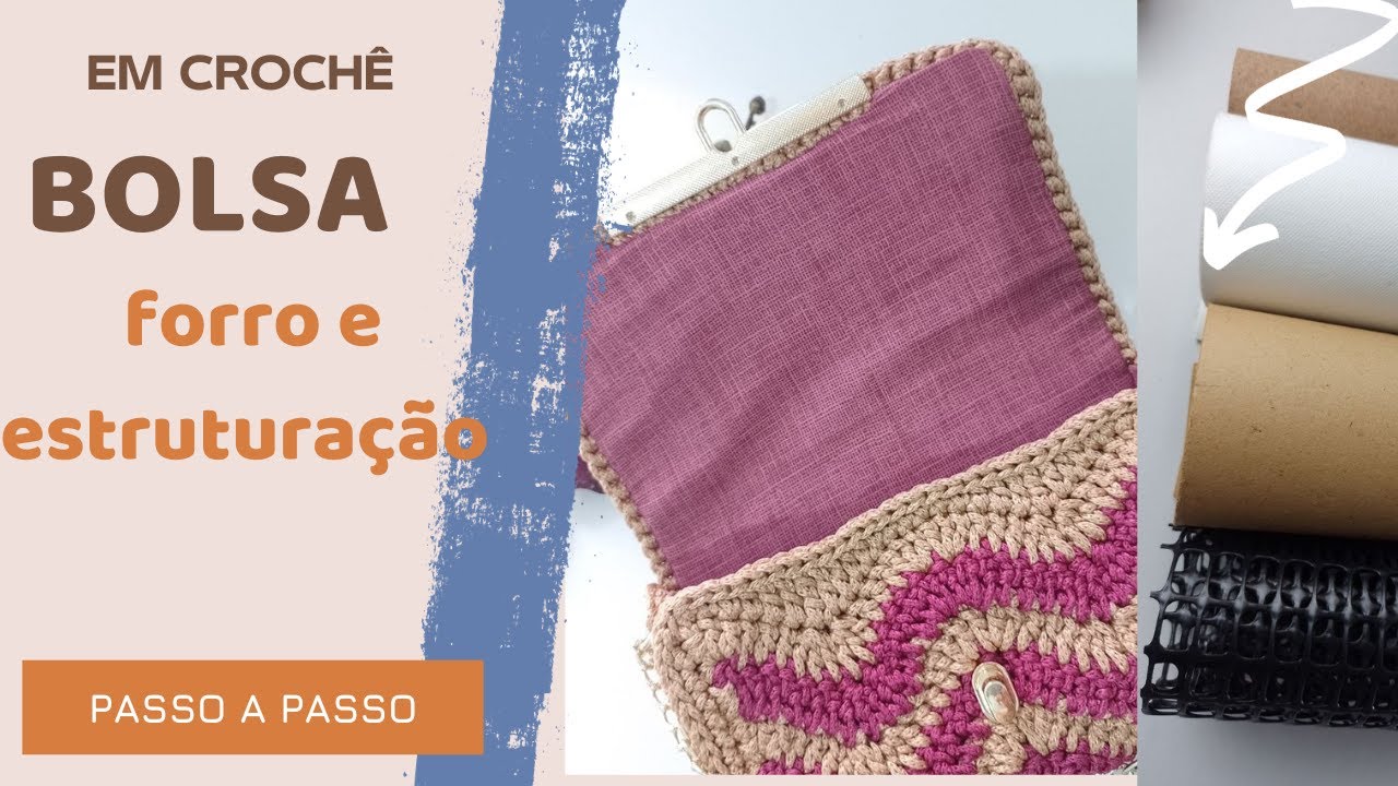 Bolsa tiracolo ou clutch - estruturção e forro - parte 2.