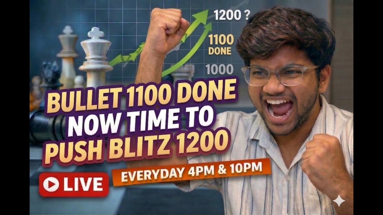 Bullet 1100 Done | Lets Target 1200 Blitz | Playing with viewers #Chess #chessbeginner