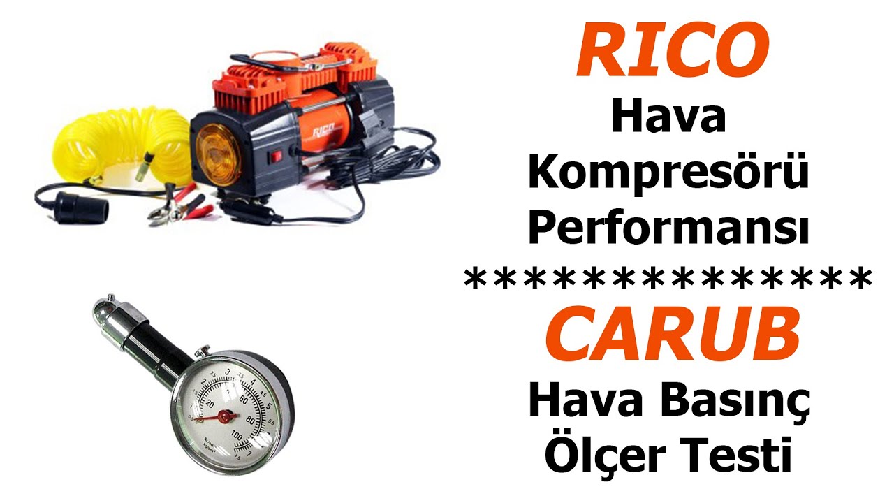 RICO Hava Kompresörü Performansı ve Carub Hava Basınç Ölçer Testi