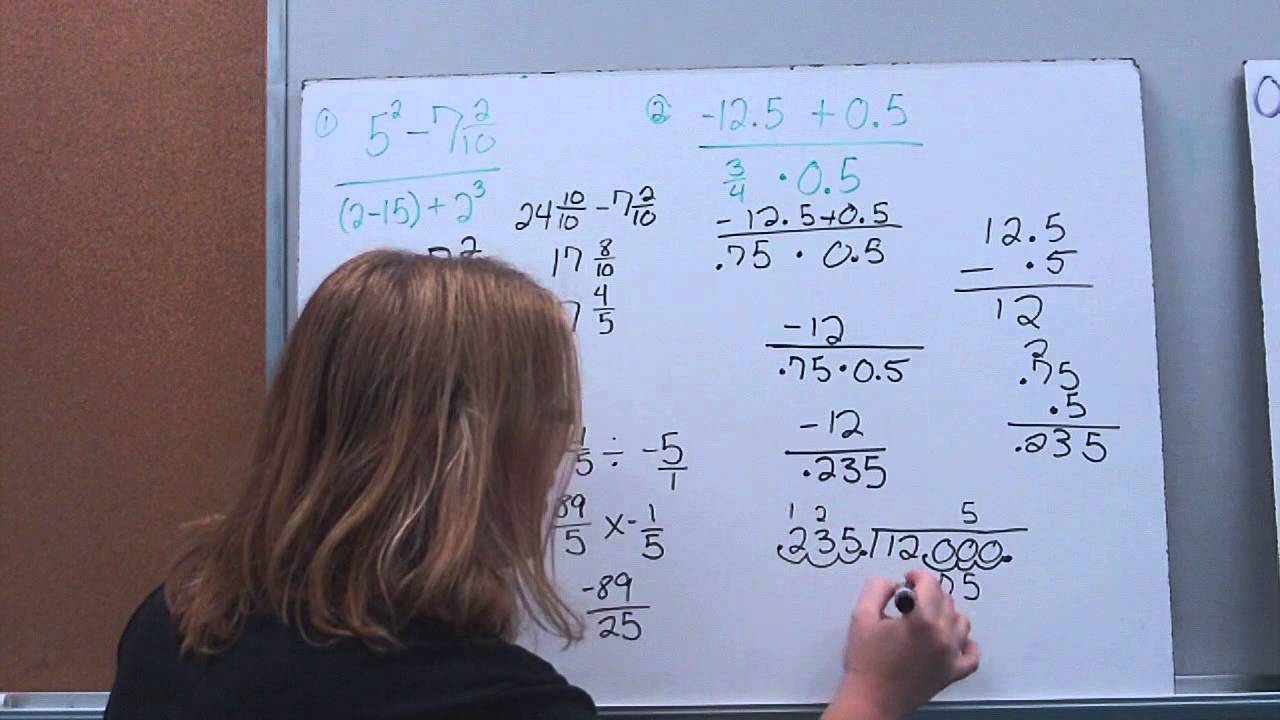 Order of Operations with Rational Numbers