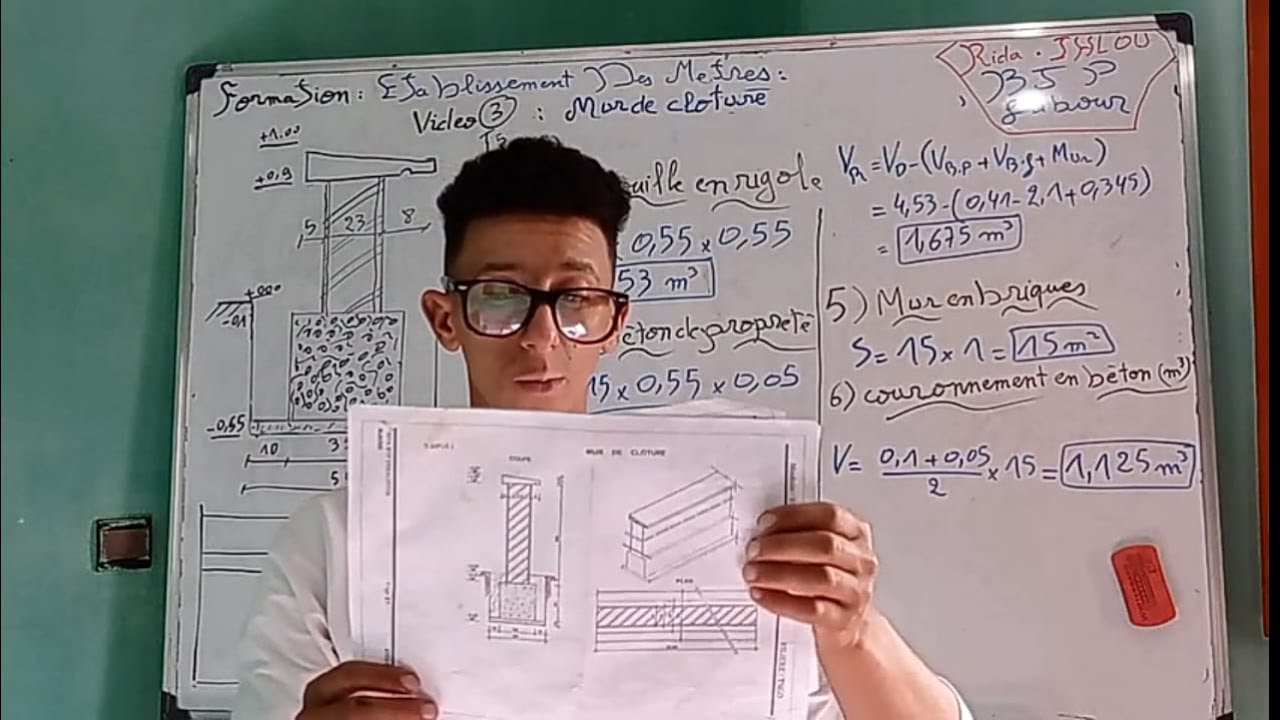 Formation :: Etablissement  Des Metres video 3:: MUR DE Cloture