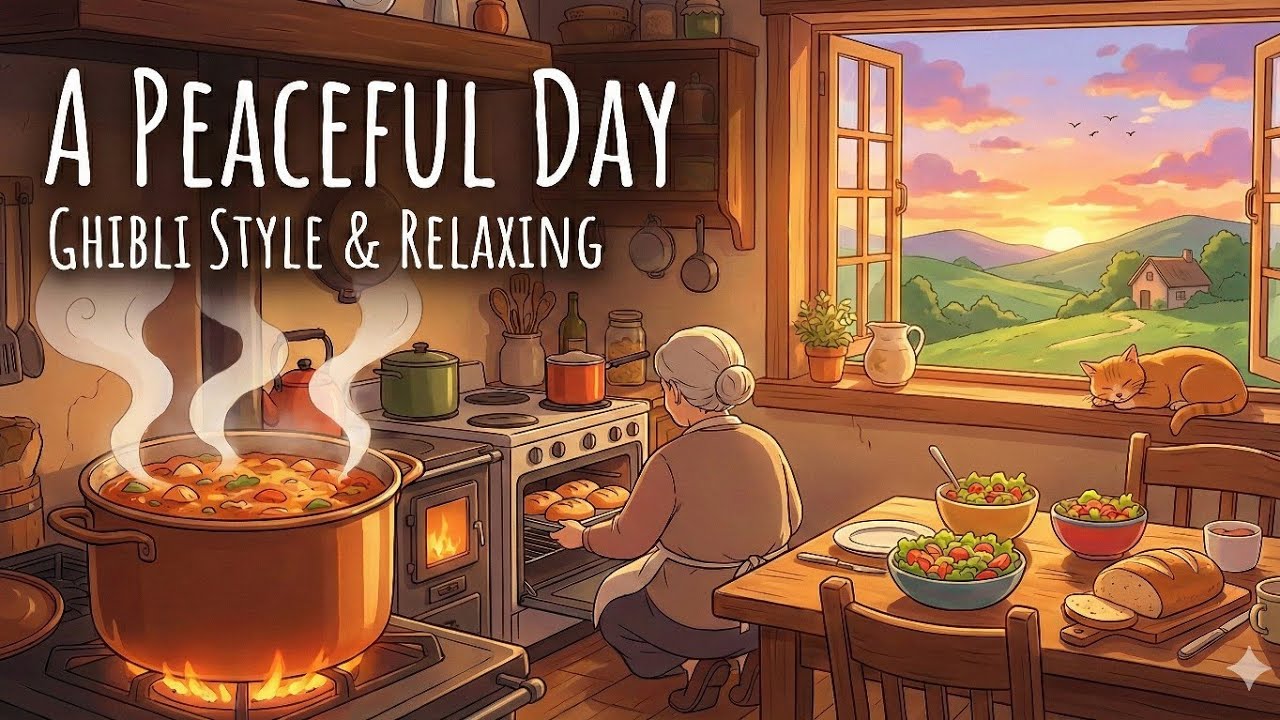 🌿 Cozy Cottage Life: Cooking, Nature & Peace | Ghibli Style Relaxing Visuals