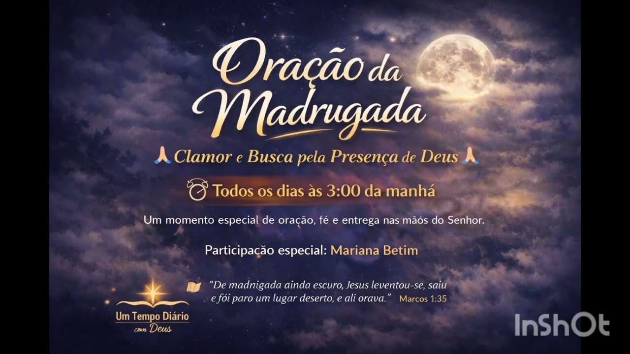 Oração da madrugada com Mariana Betim A @UmtempodiariocomDeus #oração