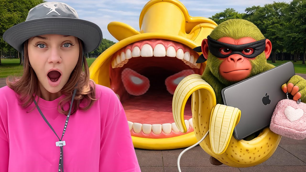 CURSE of CHIMPANZINI BANANINI vs SLIDE EATER - Story about thief named CHIMPANZINI BANANINI
