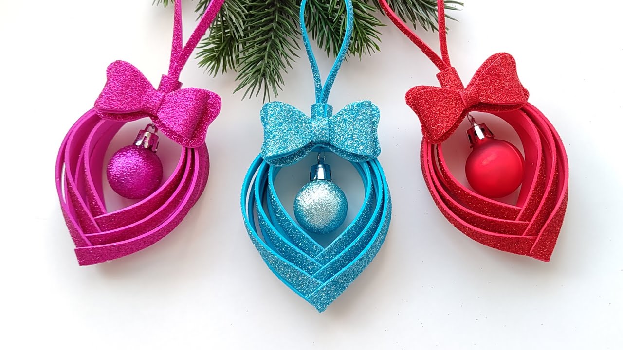 Новогодние Игрушки из фоамирана 🎄 Новогодние поделки своими руками 🎄