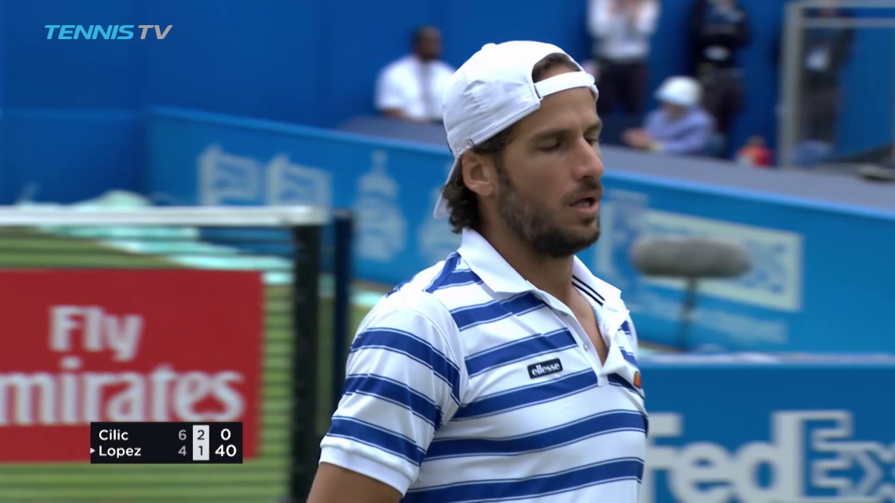 Feliciano Lopez beats Cilic in final thriller | Queen’s 2017 Final Highlights