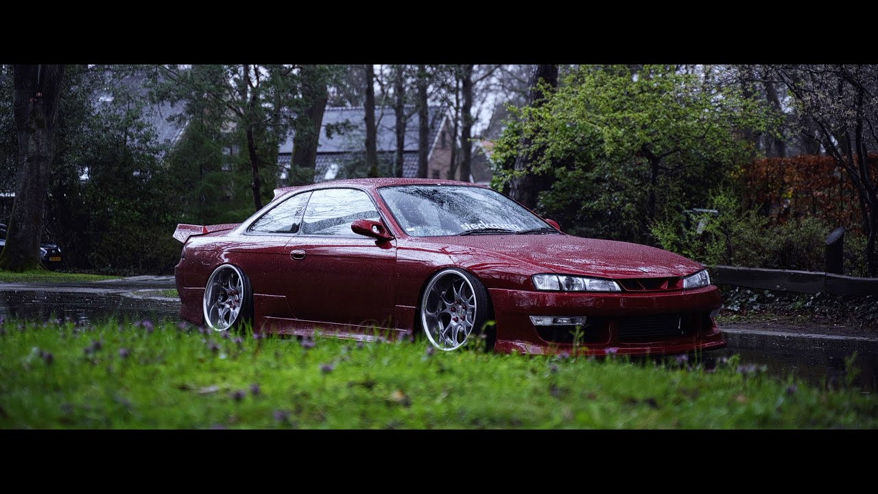 Stefan his red S14 with rainy weather | 4K