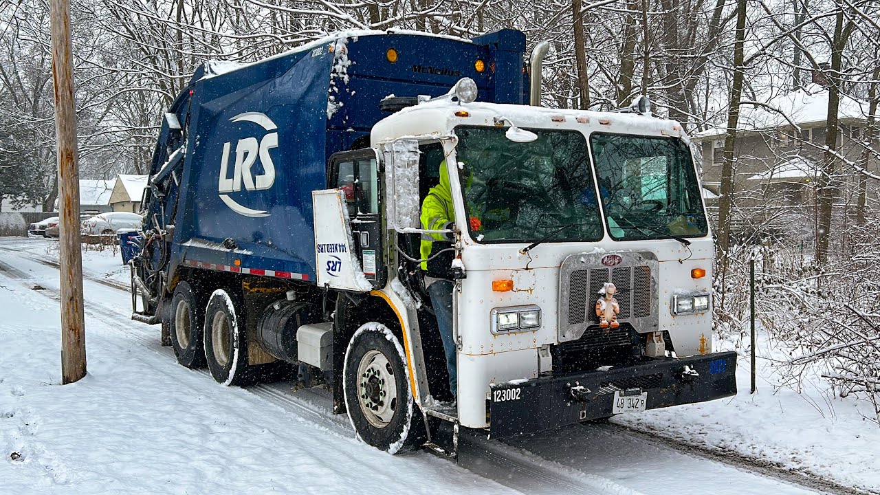 LRS Peterbilt 320 McNeilus Rear Loader Garbage Truck