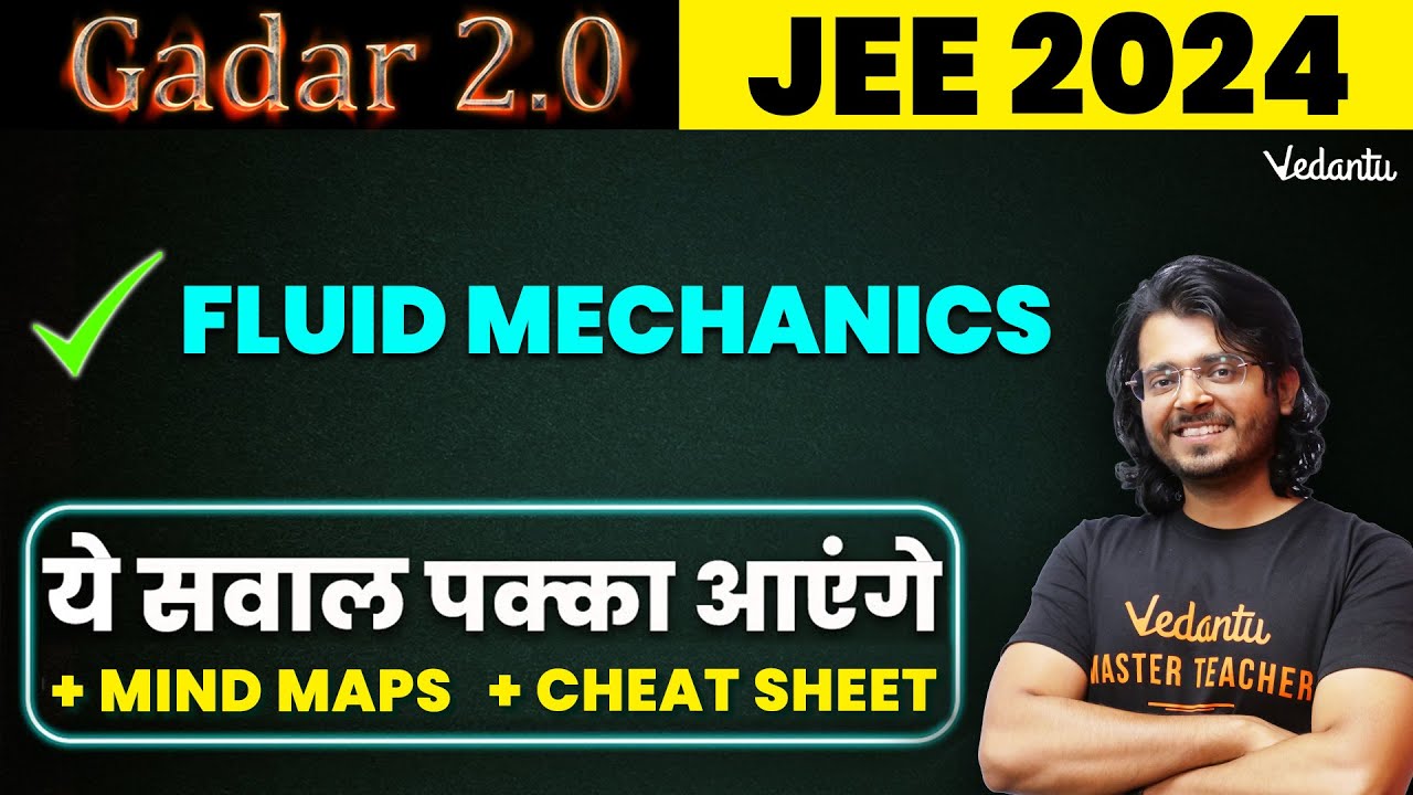 Fluid Mechanics Class 12 JEE PYQs| JEE 2024 Physics New Syllabus | Class 12 Physics | Gaurav Sir