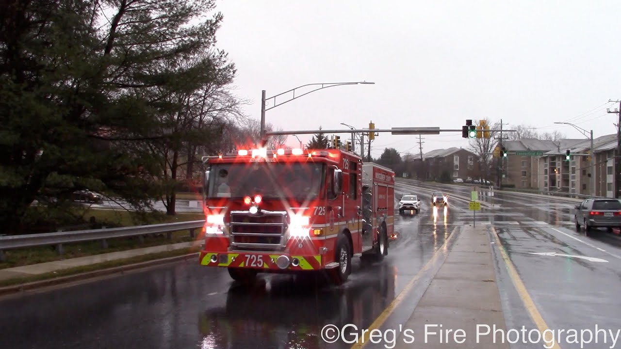 Montgomery County NEW Engine 725, ALS 725 & Ambulance 725 Responding