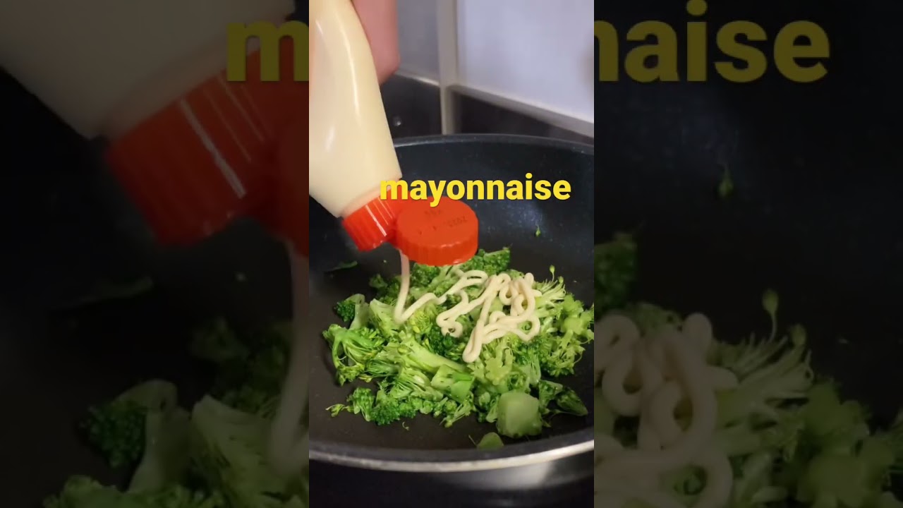 Easy side dish 🥦#shorts #broccoli #cheese #mayo