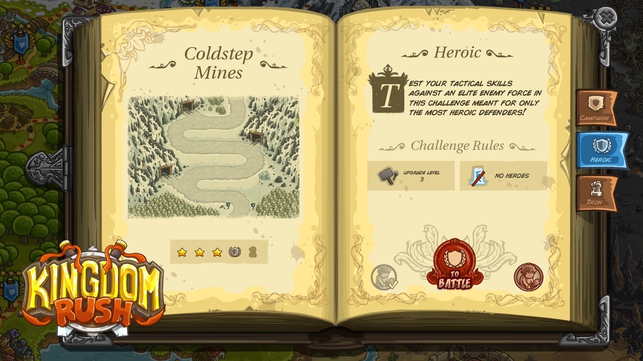Kingdom Rush - Coldstep Mines (Level 7) Heroic Challenge