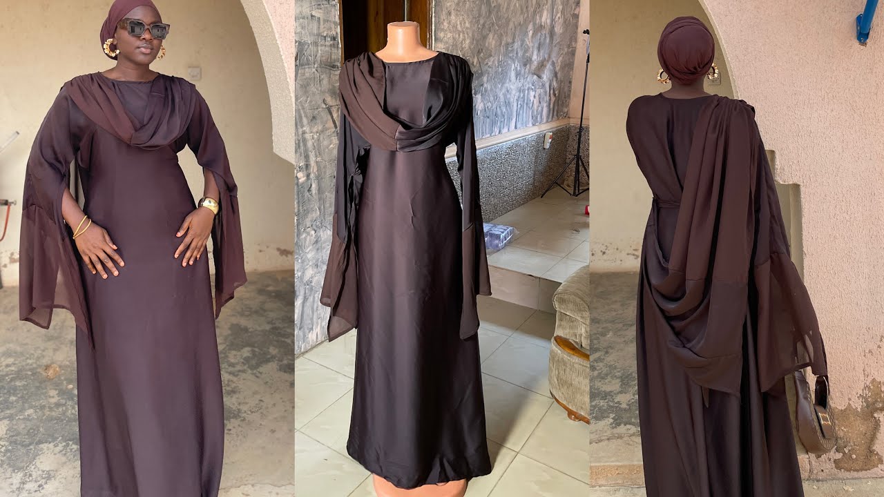 How I Cut and sew this stylish abaya !