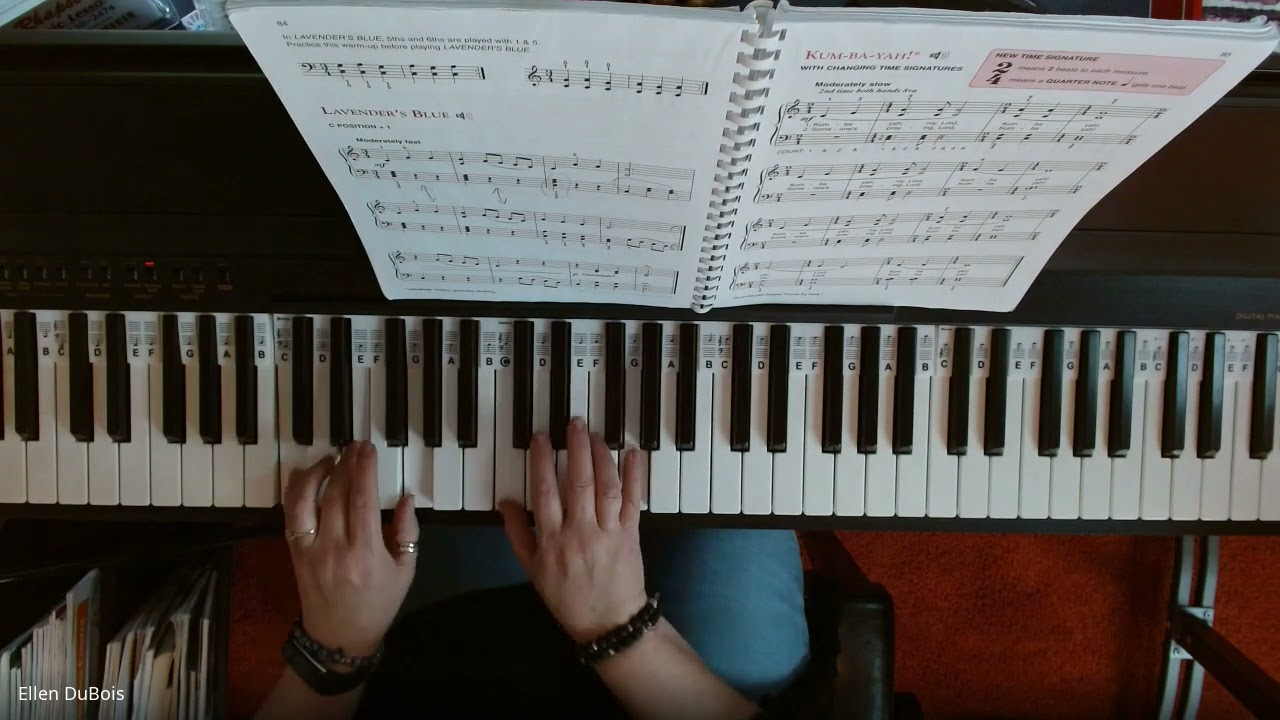 Learn to play Lavender's Blue, Alfred's Adult Piano Book One