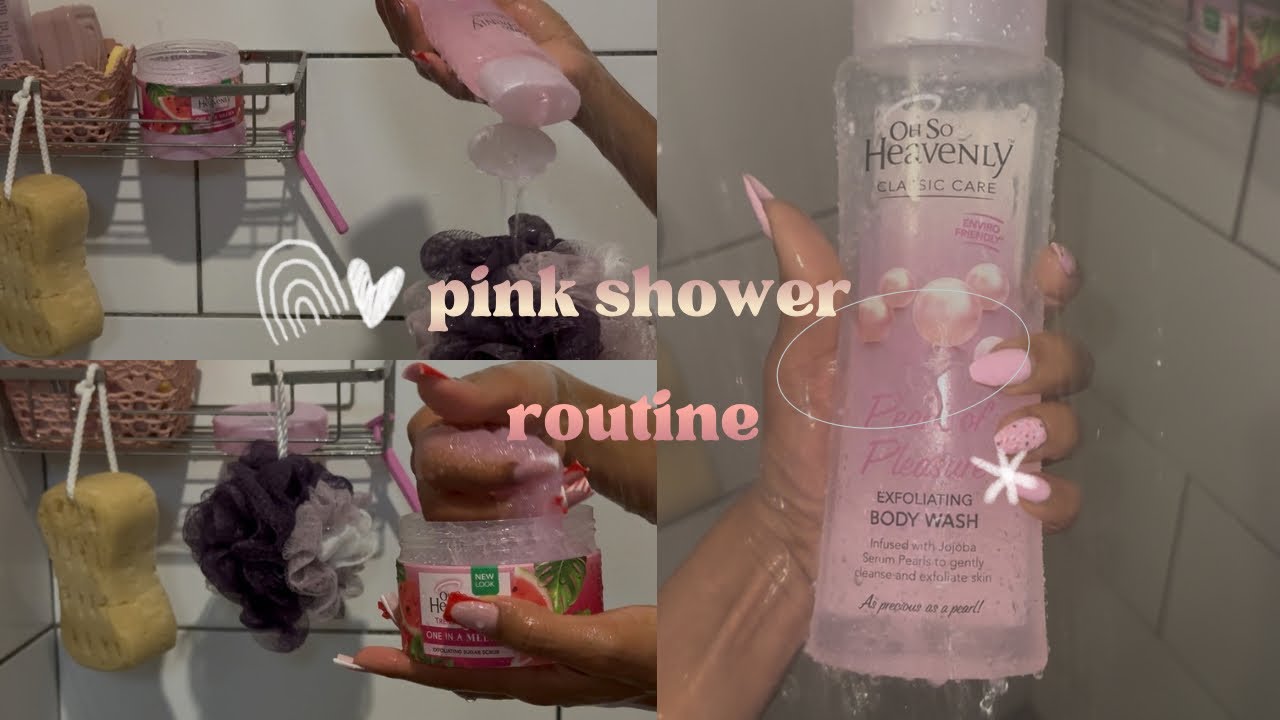 My calm pink shower routine💖🌸 | simple & cozy vibes✨