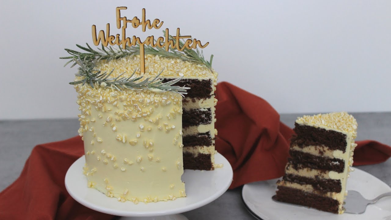 Weihnachtliche Torte mit Lebkuchen-Mousse| Weihnachtstorte | julia’s cakery