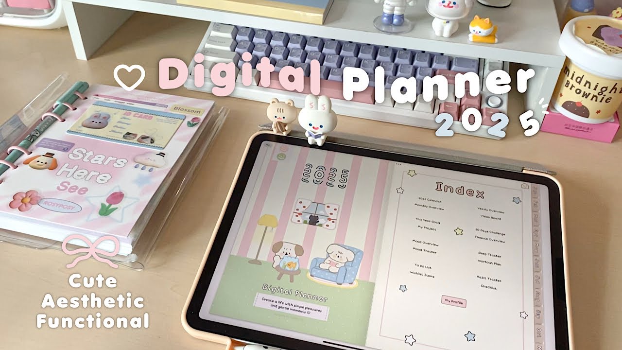 ♡ 2025 Digital Planner + stickers (guide, tour & tutorials) iPad planning on GoodNotes6 𐙚₊˚