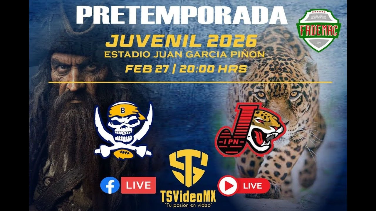 🏈 GameDay Scrimmage Juvenil 2026 🏴&zwj;☠️ Bucaneros vs Jaguares Voca 4 🐈.