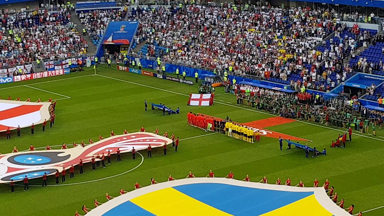Nathional Anthems. Sweden Vs England. Quarter Finals.  Samara Arena 7th July