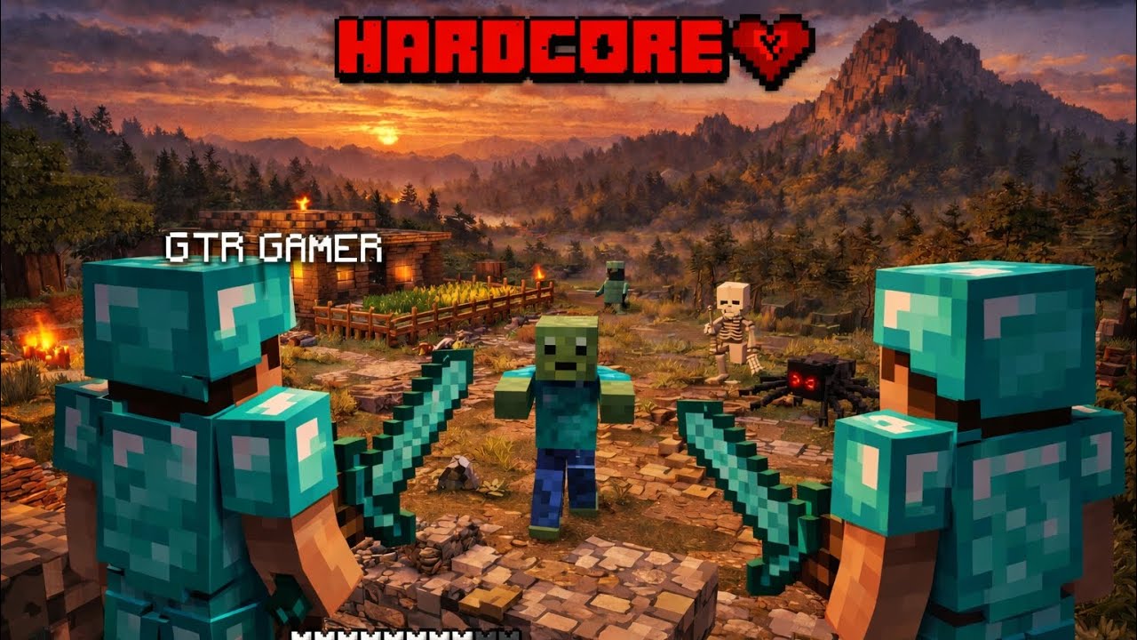 Minecraft Hardcore survival⚔️ | gtr gamer ke sath Minecraft 