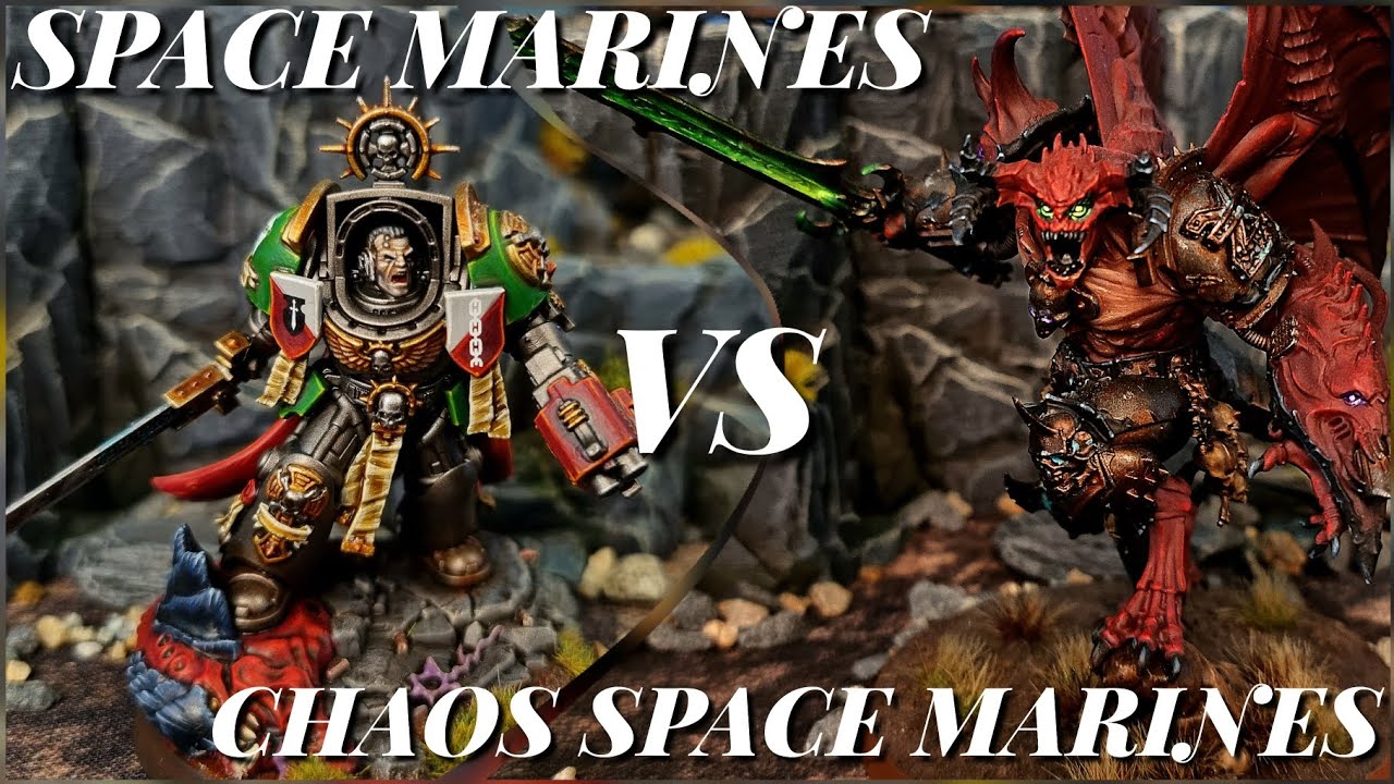 Space Marines Vs Chaos Space Marines. Warhammer 40k Battle Report.